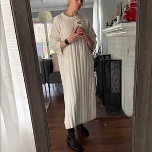 H&M Cream Maxi Dress